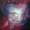 Crab Nebula : Osaca House, 16" x 16", acrylic on canvas, 2012